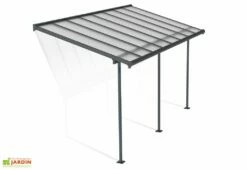 Pergola Adossée En Aluminium Et Polycarbonate 224 Cm – Sierra -MON AMENAGEMENT JARDIN Soldes pergola adossee aluminium polycarbonate sierra 2x5 canopia palram