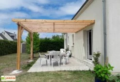 Pergola Adossée En Bois Douglas - L : 4,00 M – Occitanie 2 Poteaux