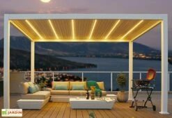 Kit D’éclairage Pour Pergola Ombréa 3 Lames – 3 M -MON AMENAGEMENT JARDIN Soldes pergola alu lampe led batterie solaire