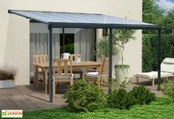 Pergola Adossée En Aluminium Et Polycarbonate 13 M2 – Louis