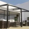 Pergola Adossée En Aluminium 3 X 6 M - Barbade -MON AMENAGEMENT JARDIN Soldes pergola aluminium adossee terrasse 1