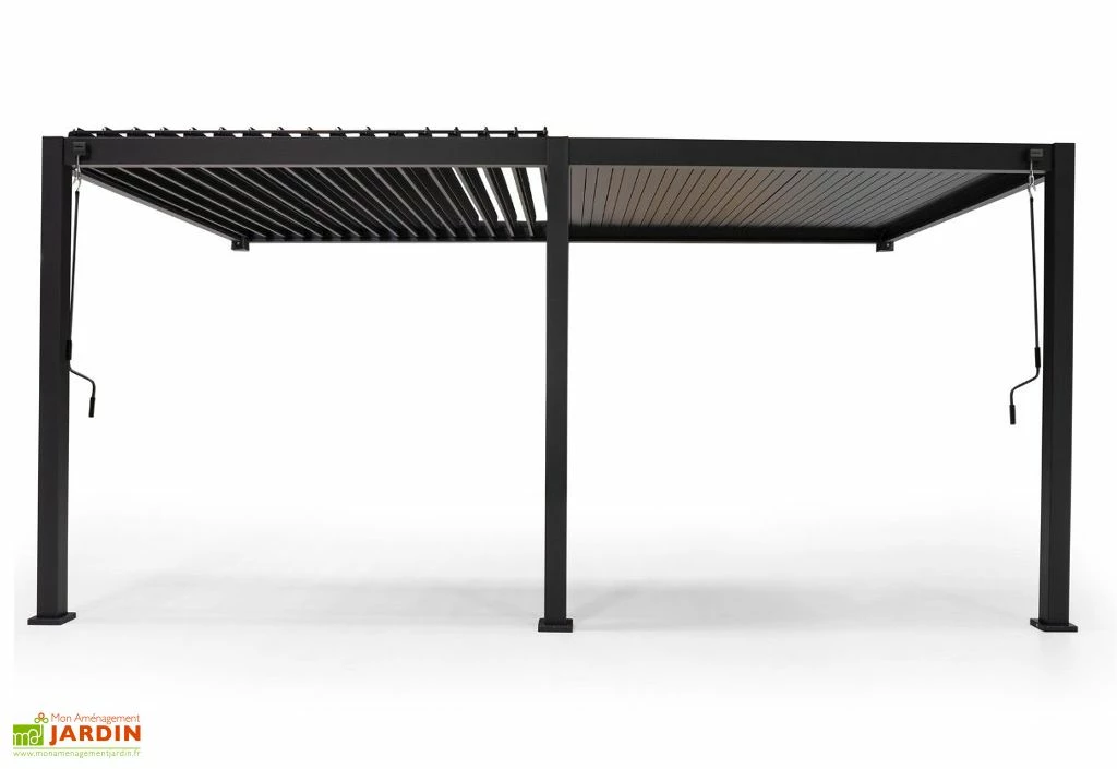 Pergola Bioclimatique Adossée En Aluminium Anthracite 15,9 M² - Ombréa 5 Pergola Bioclimatique Adossée En Aluminium Anthracite 15,9 M² - Ombréa – Image 3
