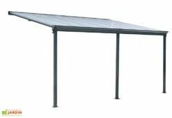Pergola Adossée En Aluminium Et Polycarbonate 13 M2 – Louis -MON AMENAGEMENT JARDIN Soldes pergola aluminium polycarbonate forest style louis