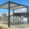 Pergola Bioclimatique Autoportée En Aluminium 3 X 3 M – Denver -MON AMENAGEMENT JARDIN Soldes pergola autoportante aluminium