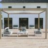 Pergola Bioclimatique Ombréa En Aluminium 3 X 4 M Autoportée - Imitation Bois -MON AMENAGEMENT JARDIN Soldes pergola bioclimatique 3x4 aluminium effet bois ombrea 15 728257