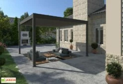 Pergola Bioclimatique Ombréa En Aluminium 4 X 4 M Autoportée - Anthracite