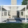 Pergola Bioclimatique Ombréa En Aluminium 4 X 4 M Autoportée - Blanche -MON AMENAGEMENT JARDIN Soldes pergola bioclimatique 4x4m blanche ombrea 15 728547