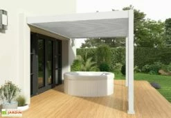 Pergola Bioclimatique Ombréa En Aluminium 3 X 4 M Adossée - Blanche