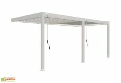 Pergola Bioclimatique Ombréa En Aluminium 3 X 6 M Adossée - Blanche 12 Pergola Bioclimatique Ombréa En Aluminium 3 X 6 M Adossée - Blanche -MON AMENAGEMENT JARDIN Soldes pergola bioclimatique adossee 3x6m alu ombrea 15 729278