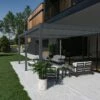 Pergola Bioclimatique Ombréa En Aluminium 4 X 6 M Adossée - Anthracite -MON AMENAGEMENT JARDIN Soldes pergola bioclimatique adossee 4x6 ombrea 15 729360
