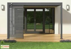 MON AMENAGEMENT JARDIN Soldes -MON AMENAGEMENT JARDIN Soldes pergola bioclimatique adossee aluminium 3x4m anthracite 15 729056