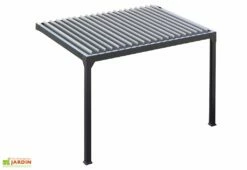 Pergola Bioclimatique Motorisée Adossée En Alu Noir – Actual 4 X 3 M