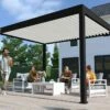Pergola Bioclimatique Ombréa En Aluminium 3 X 4 M Autoportée - Noir Charbon -MON AMENAGEMENT JARDIN Soldes pergola bioclimatique alu noire ombrea 15 728288