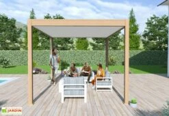 Pergola Bioclimatique Ombréa En Aluminium 3 X 4 M Autoportée - Imitation Bois 11 Pergola Bioclimatique Ombréa En Aluminium 3 X 4 M Autoportée - Imitation Bois -MON AMENAGEMENT JARDIN Soldes pergola bioclimatique aluminium 3x4 ombrea 15 728257