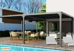 Pergola Bioclimatique Lames Orientables En Aluminium 32,63 M² 11 Pergola Bioclimatique Lames Orientables En Aluminium 32,63 M² -MON AMENAGEMENT JARDIN Soldes pergola bioclimatique aluminium anthracite habrita