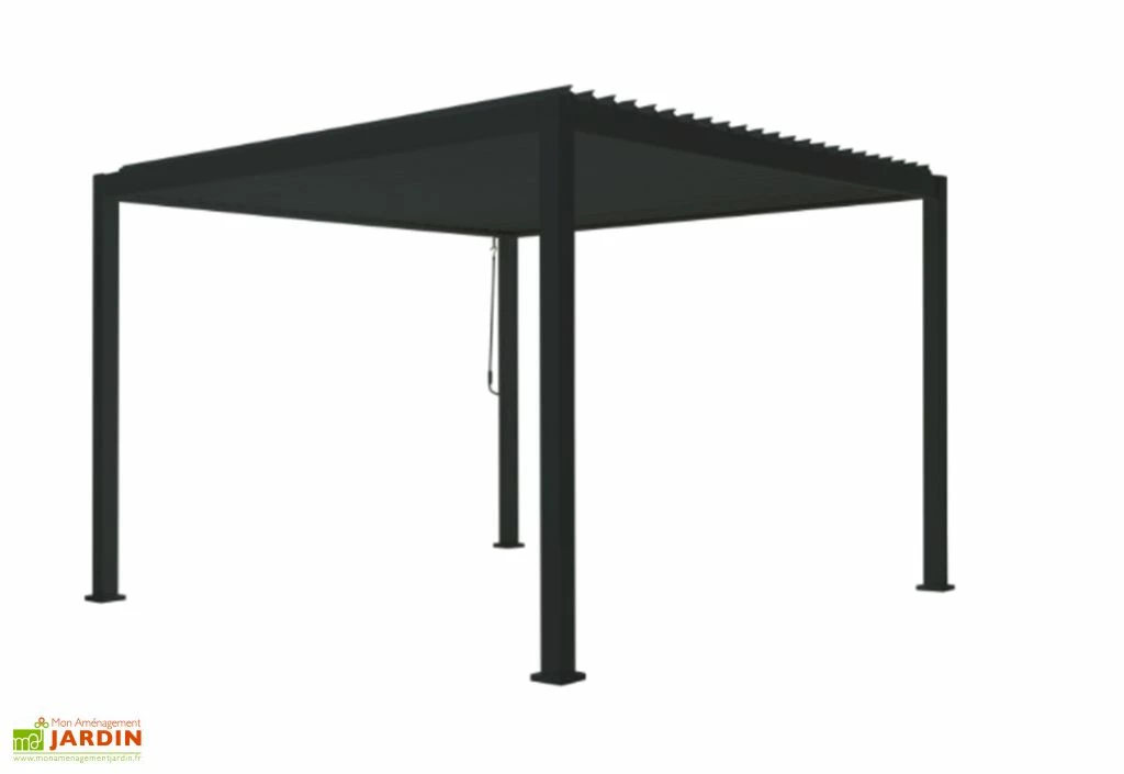 Pergola Bioclimatique Autoportée En Aluminium 9 M² + Store 3 M 6 Pergola Bioclimatique Autoportée En Aluminium 9 M² + Store 3 M – Image 4