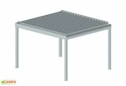 Pergola Bioclimatique Autoportée En Aluminium Hostun I -MON AMENAGEMENT JARDIN Soldes pergola bioclimatique autoportee aluminium hostun blanc