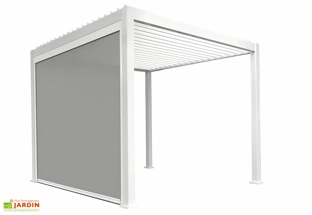 Pergola Bioclimatique Autoportée En Aluminium 9 M² + Store 3 M 8 Pergola Bioclimatique Autoportée En Aluminium 9 M² + Store 3 M – Image 6