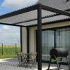 Pergola Bioclimatique En Aluminium 4 X 3 M – Event -MON AMENAGEMENT JARDIN Soldes pergola bioclimatique manuelle aluminium 3x4m event 1