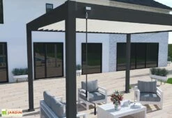 Pergola Bioclimatique En Aluminium Lames Orientables Ombréa - 12 M² -MON AMENAGEMENT JARDIN Soldes pergola bioclimatique manuelle ombrea manivelle 15 728226