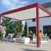 Pergola Bioclimatique Ombréa En Aluminium 3 X 4 M Autoportée - Rouge Basque -MON AMENAGEMENT JARDIN Soldes pergola bioclimatique rouge 3x4 ombrea 15 728455