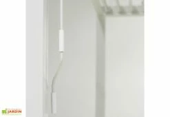 Pergola Bioclimatique Autoportée En Aluminium 12 M² + Store 4 M -MON AMENAGEMENT JARDIN Soldes pergola blanc alu detail manivelle autoportee 2