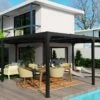 Pergola Bioclimatique Lames Orientables En Aluminium 32,63 M² -MON AMENAGEMENT JARDIN Soldes pergola en l aluminium anthracite