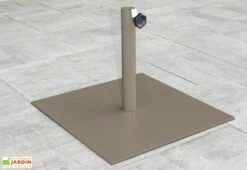 Pied De Parasol En Acier Laqué - Flat 7 Pied De Parasol En Acier Laqué - Flat -MON AMENAGEMENT JARDIN Soldes pied parasol flat taupe