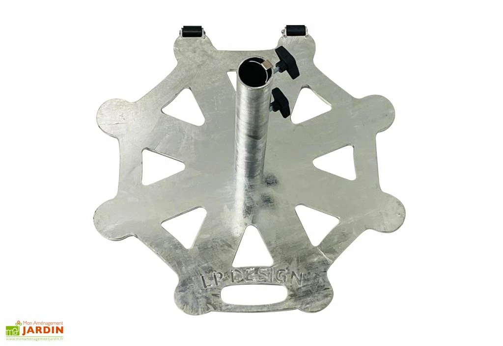 Pied De Parasol En Acier Galvanisé – ø 80 Cm 3 Pied De Parasol En Acier Galvanisé – ø 80 Cm