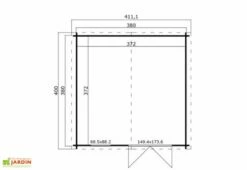 Abri De Jardin En Bois D’épicéa Brut 16 M² - Bekky 5 Abri De Jardin En Bois D’épicéa Brut 16 M² - Bekky -MON AMENAGEMENT JARDIN Soldes plan abri bois bekky