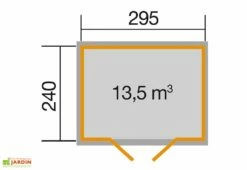 Abri De Jardin En Bois D’épicéa 219 Weka-Line T2 – 7,08 M² -MON AMENAGEMENT JARDIN Soldes plan abri jardin bois 219 weka line t2