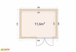 Abri De Jardin En Métal Eleganto Plus – 11,6 M² -MON AMENAGEMENT JARDIN Soldes plan abri jardin metal eleganto plus