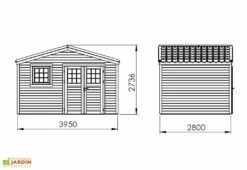 Abri De Jardin En Bois D’Épicéa Brut Shelty+ 11 M² 9 Abri De Jardin En Bois D’Épicéa Brut Shelty+ 11 M² -MON AMENAGEMENT JARDIN Soldes plan dimensions abri jardin
