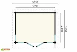 Abri De Jardin Moderne En Bois D’épicéa Brut Alex – 11,31 M² -MON AMENAGEMENT JARDIN Soldes plan dimensions abri jardin alex