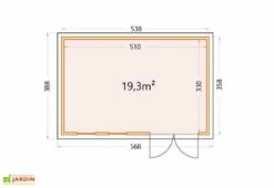 Abri De Jardin En Métal Avec Parois Vitrées Eleganto Plus – 19,3 M² 13 Abri De Jardin En Métal Avec Parois Vitrées Eleganto Plus – 19,3 M² -MON AMENAGEMENT JARDIN Soldes plan dimensions abri jardin eleganto plus