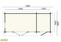 Abri De Jardin Moderne En Bois D’épicéa Brut Milford – 14,68 M² 7 Abri De Jardin Moderne En Bois D’épicéa Brut Milford – 14,68 M² -MON AMENAGEMENT JARDIN Soldes plan dimensions abri jardin milford