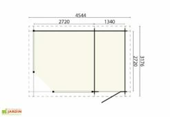 Pavillon De Jardin En Bois D’épicéa Brut Alfred – 14,39 M² -MON AMENAGEMENT JARDIN Soldes plan dimensions pavillon jardin bois alfred