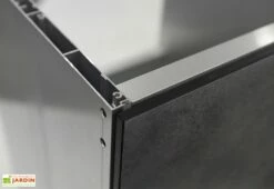 Cuisine Extérieure En Bois Et Aluminium 282 X 61 Cm Statuario -MON AMENAGEMENT JARDIN Soldes plan serre alu 1