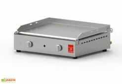 Plancha Gaz Inox 2 Brûleurs Plaque Lisse 53x40 Cm – CHEF 55 XL