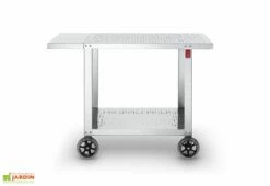 Plancha à Gaz En Inox Alfa 600 (40 X 60 Cm) + Chariot Et Housse -MON AMENAGEMENT JARDIN Soldes plancha gaz inox alfa 600 chariot housse 1