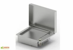 Plancha Gaz Inox Encastrable 53x40 Cm – OASI 55 (Option Table) -MON AMENAGEMENT JARDIN Soldes plancha gaz inox encastrable 2 bruleurs feu gaz