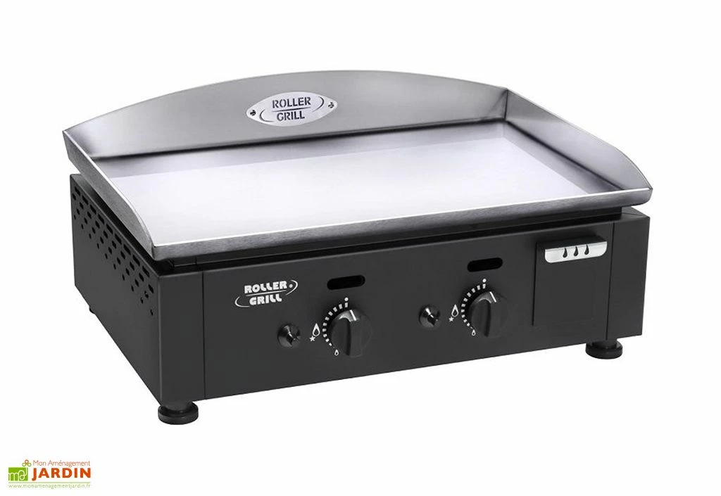 Plancha à Gaz En Inox 2 Brûleurs 5,5 KW Noir - 59 X 38 Cm 3 Plancha à Gaz En Inox 2 Brûleurs 5,5 KW Noir - 59 X 38 Cm
