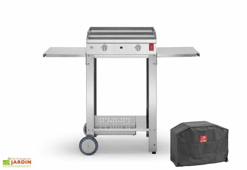 Plancha Gaz Inox CHEF 55 XL + Chariot Ouvert (Pack Complet) 3 Plancha Gaz Inox CHEF 55 XL + Chariot Ouvert (Pack Complet)
