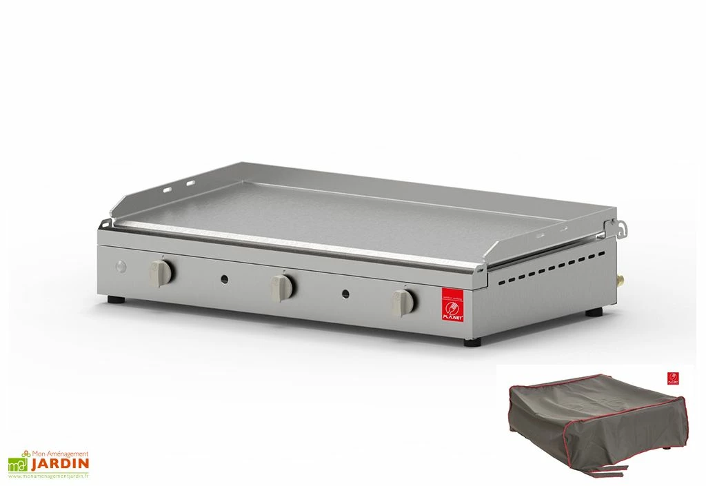 Plancha Gaz Inox 3 Brûleurs Plaque Lisse 79x40 Cm – CHEF 80 XL 4 Plancha Gaz Inox 3 Brûleurs Plaque Lisse 79x40 Cm – CHEF 80 XL – Image 2