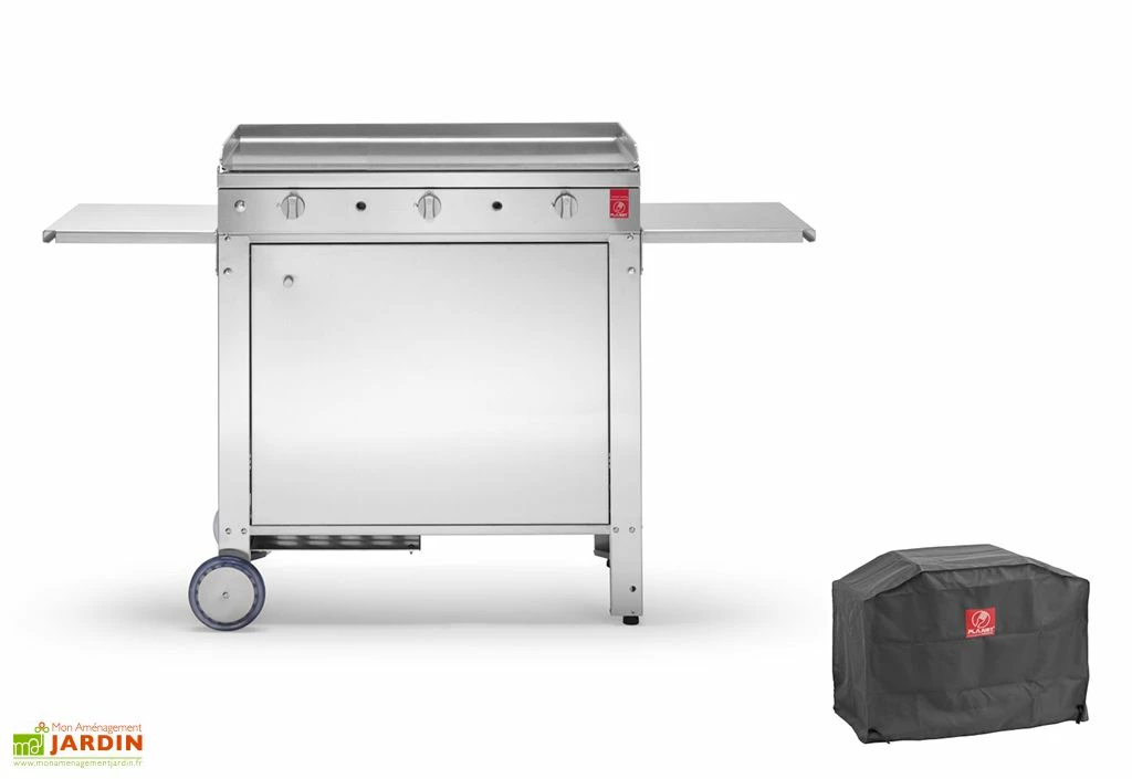 Plancha Gaz Inox CHEF 80 XL + Chariot Fermé (Pack Complet) 3 Plancha Gaz Inox CHEF 80 XL + Chariot Fermé (Pack Complet)