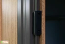 Abri De Jardin En Acier Galvanisé Imitation Bois Woodlake – 1,84 M² -MON AMENAGEMENT JARDIN Soldes poignee abri jardin spacemaker metal imitation bois