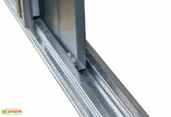 Armoire De Jardin En Acier Galvanisé 151 X 122 Cm -MON AMENAGEMENT JARDIN Soldes porte coulissante armoire jardin acier galvanise rangement exterieur