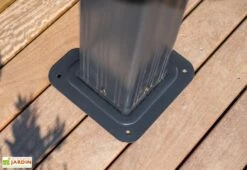 Tonnelle En Aluminium Autoportée 6 X 3,5 M Avec Toiture Acier - Marsala -MON AMENAGEMENT JARDIN Soldes poteau pergola aluminium sojag sj09700 6x4m