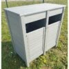 Poubelle De Tri Sélectif Extérieure En Composite Polymab Recyclé – 2 Bacs -MON AMENAGEMENT JARDIN Soldes poubelle tri selectif exterieure composite 2 bacs
