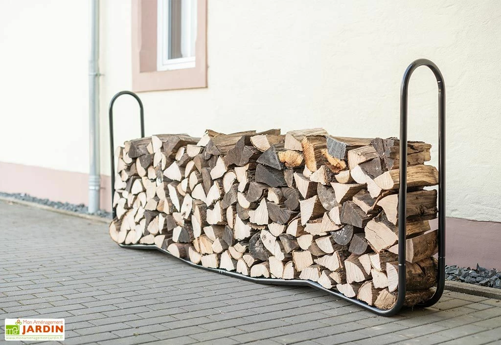 Porte-bûches En Acier Inoxydable – 244 Cm 4 Porte-bûches En Acier Inoxydable – 244 Cm – Image 2